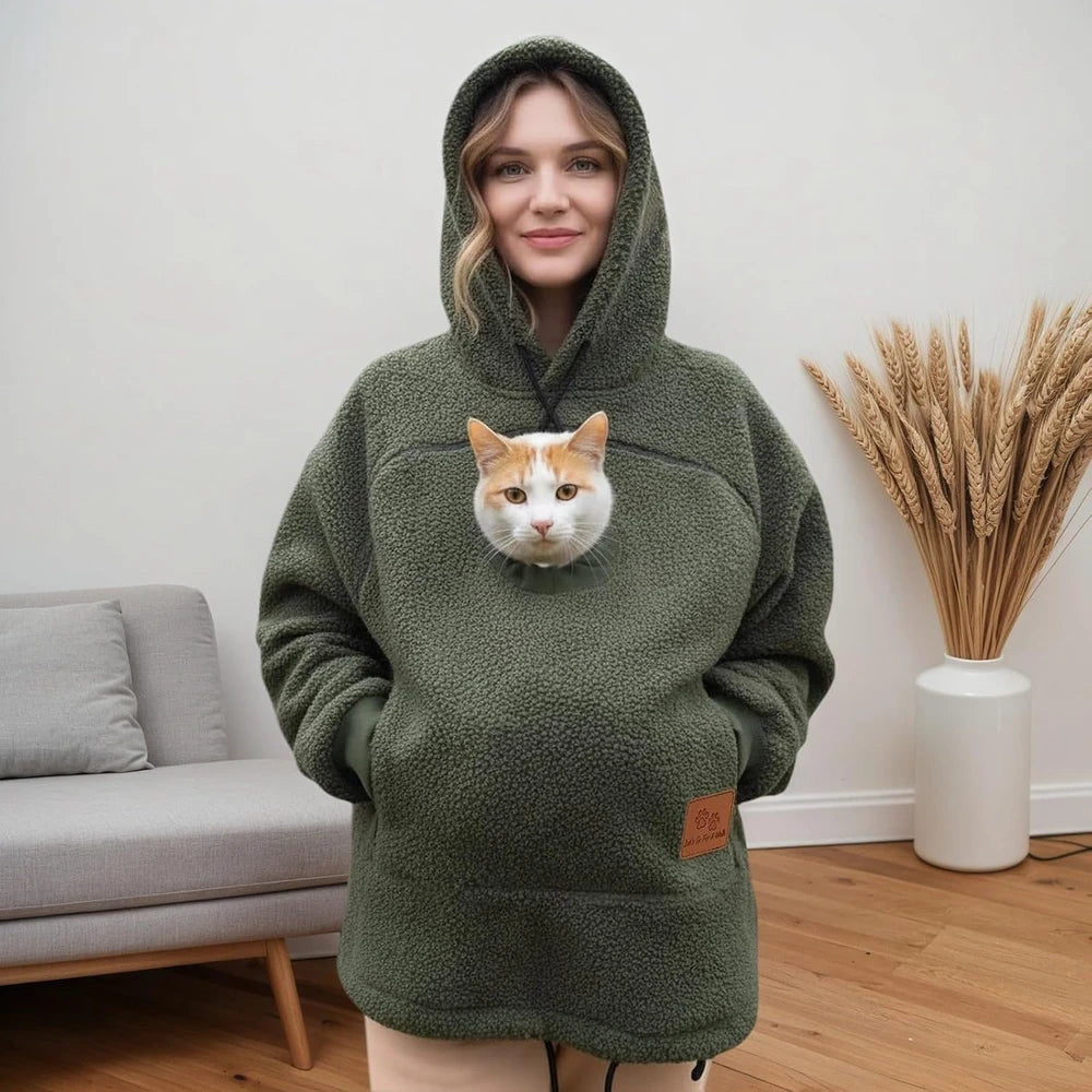 Pet Carrier Fleece Hoodie